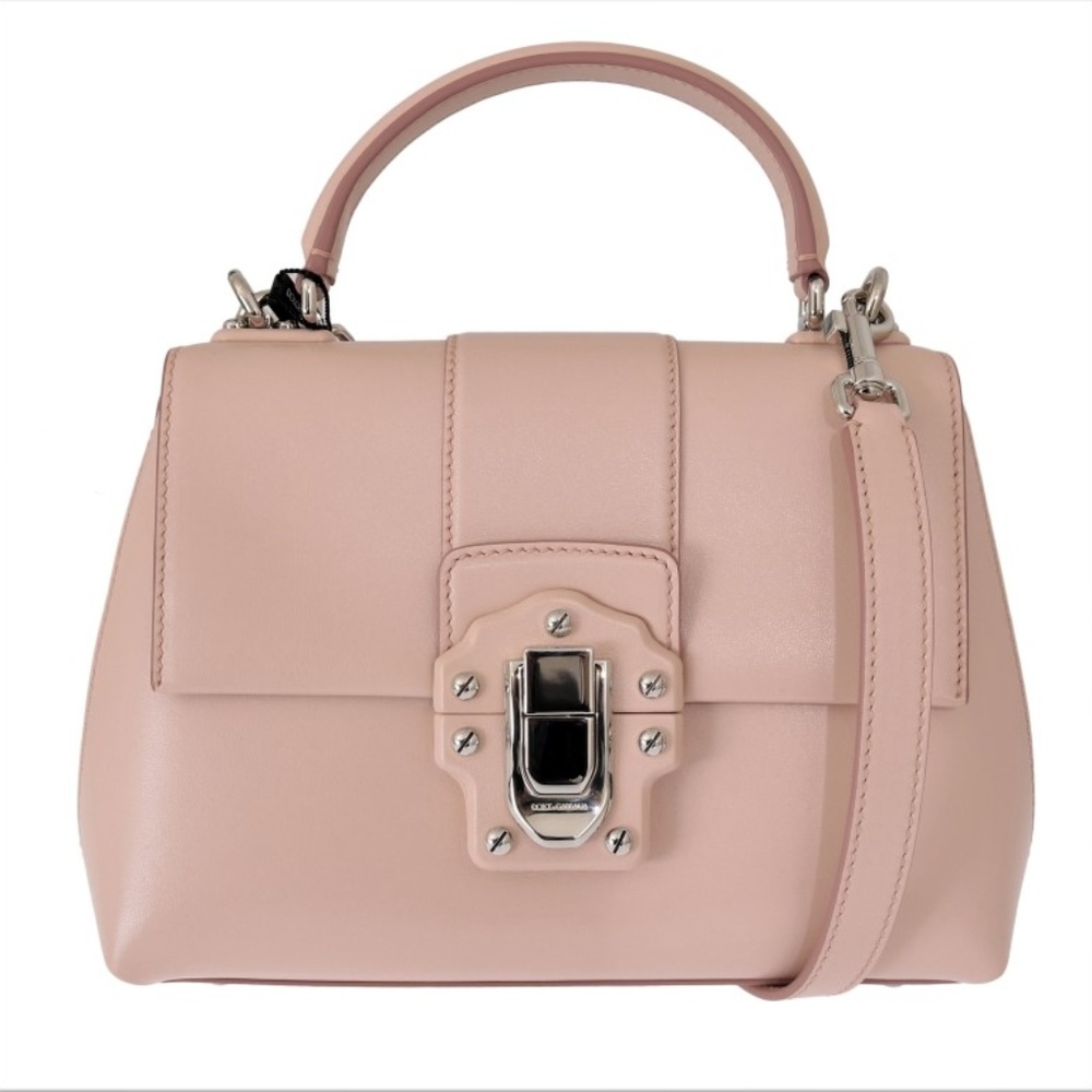 Dolce & Gabbana Pink Leather Lucia Hand Shoulder B